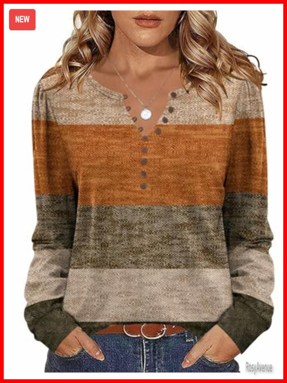 Zeagoo Women's Long Sleeve V-Neck Floral Tunic Blouse Button Up Loose Fit